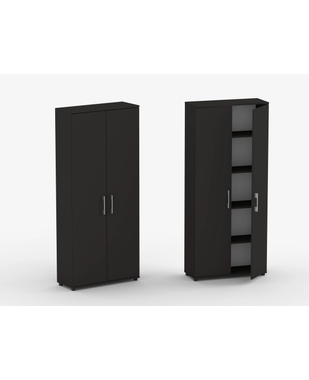 Szafa biurowa regał G 80 2d czarna 80 cm, 5 półek czerń aksamitna